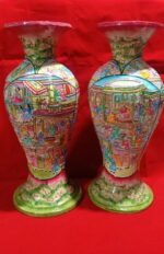 Darbar Embossed Papier Mache Vase Pair