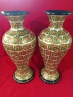 Floral Papier Mache Vase 20 Inches