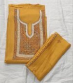 Luxurious 3 Pc Sonzi embroidery and intricate Tilla work Yellow Suit