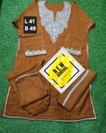 Tilla Work Raffle Wool 3-Piece Pheran Set