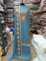 Kashmiri 3-Piece Georgette Suit Sky Blue