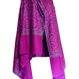 KASHEER Handwoven Pure Pashmina Shawl in Pink Colour