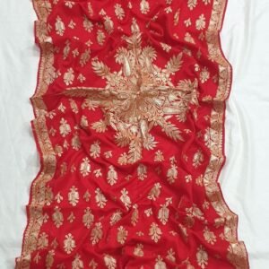 Premium Tusha-Pashmina Stole with Intricate Tilla Work & Traditional Jamawar Design #7