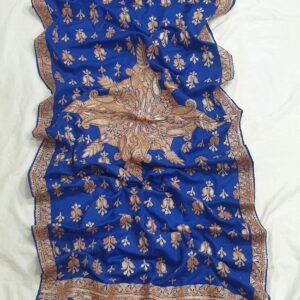 Premium Tusha-Pashmina Stole with Intricate Tilla Work & Traditional Jamawar Design #2