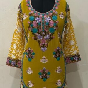 Elegant Georgette Aari Embroidery Kurtis