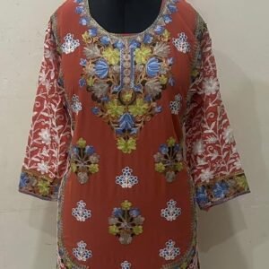 Elegant Georgette Aari Embroidery Kurti #5