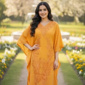 Aari Work Kaftans – Elegance Handcrafted in Kashmir #3